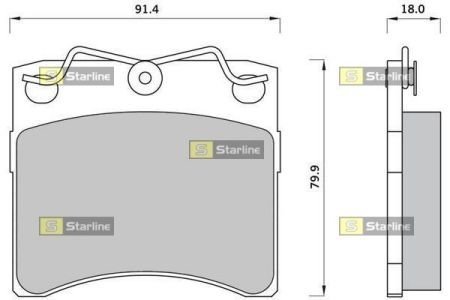 BD S398 STARLINE тормозные колодки дисковые