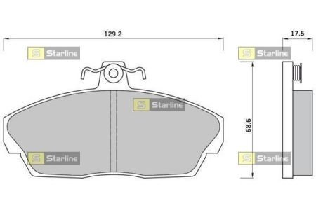 BD S416 STARLINE тормозные колодки дисковые