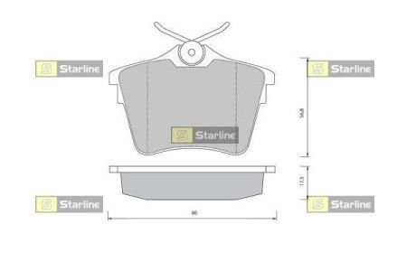 BD S419 STARLINE Гальмівні колодки дискові