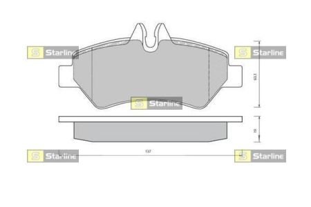 BD S423 STARLINE тормозные колодки дисковые