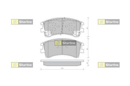 BD S431 STARLINE тормозные колодки дисковые