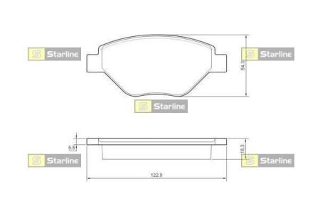 BD S435 STARLINE тормозные колодки дисковые