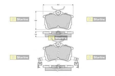 BD S443 STARLINE тормозные колодки дисковые