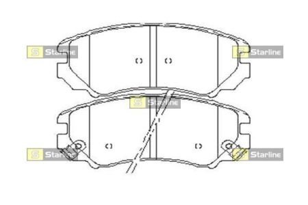 BD S445 STARLINE тормозные колодки дисковые