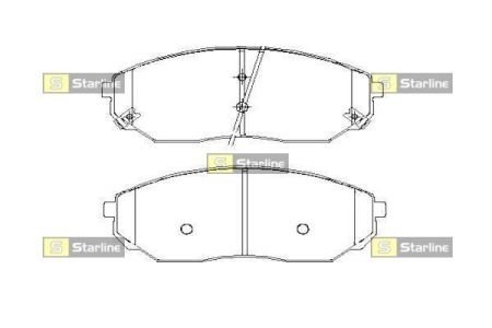 BD S448 STARLINE тормозные колодки дисковые