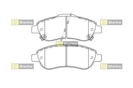 BD S455 STARLINE тормозные колодки дисковые