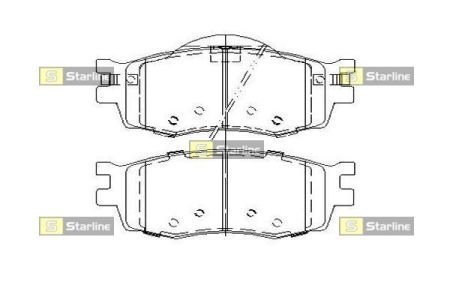 BD S457 STARLINE тормозные колодки дисковые