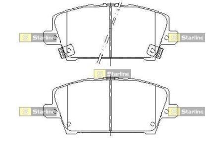 BD S485 STARLINE тормозные колодки дисковые