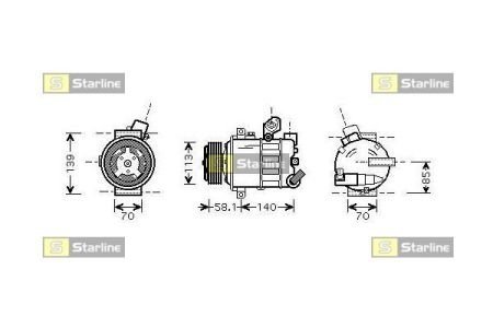 DK STK0692 STARLINE Компрессоры кондиционеров