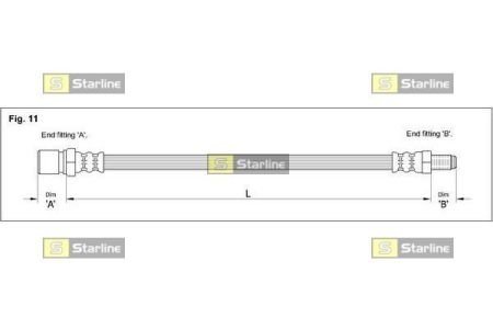 HA AA.1224.1 STARLINE Тормозной шланг