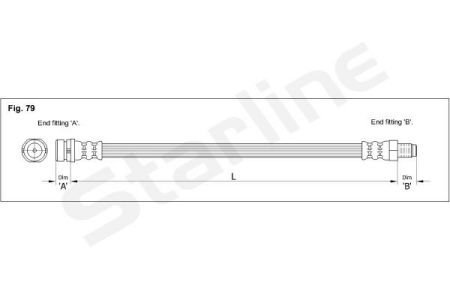 HA AC.1202.1 STARLINE Гальмівний шланг