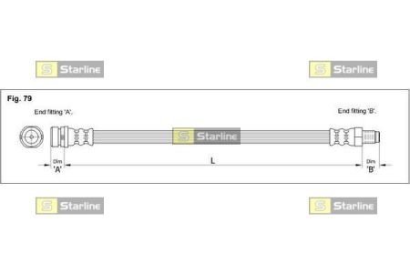 HA AC.1203.1 STARLINE Тормозной шланг