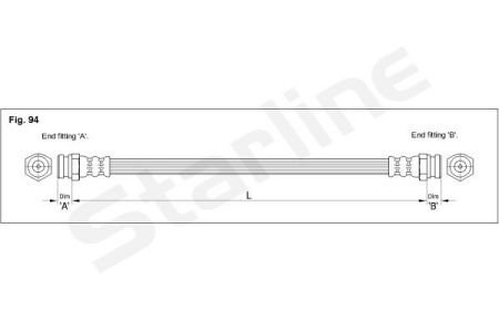 HA BB.1214 STARLINE Тормозной шланг