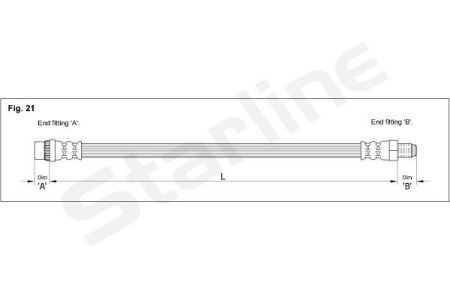 HA DA.1255 STARLINE Тормозной шланг