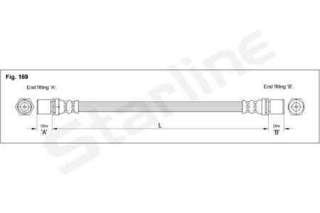 HA EB.1222 STARLINE Гальмівний шланг