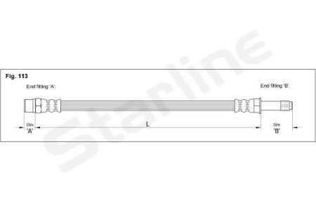 HA EE.1235 STARLINE Тормозной шланг