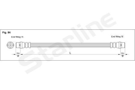 HA EE.1252 STARLINE Тормозной шланг