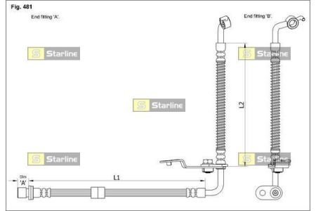 HA ST.1089 STARLINE Гальмівний шланг