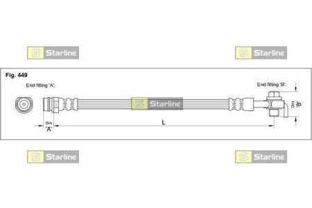 HA ST.1229 STARLINE Гальмівний шланг