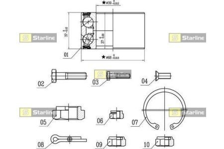 LO 00575 STARLINE Підшипник колісний