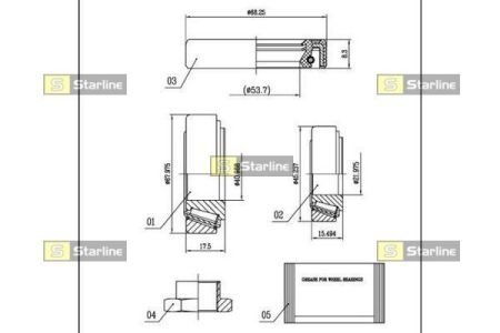 LO 00912 STARLINE Подшипник колесный