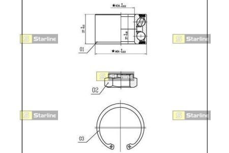 LO 01306 STARLINE Подшипник колесный