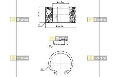 LO 01307 STARLINE Подшипник колесный