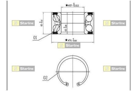 LO 01318 STARLINE Подшипник колесный