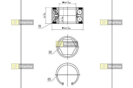 LO 01326 STARLINE Подшипник колесный