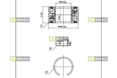 LO 01410 STARLINE Подшипник колесный