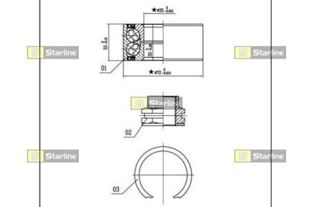 LO 01438 STARLINE Подшипник колесный