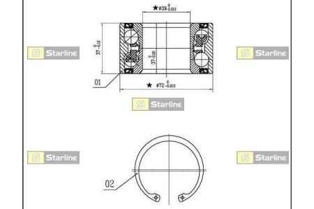 LO 01459 STARLINE Подшипник колесный