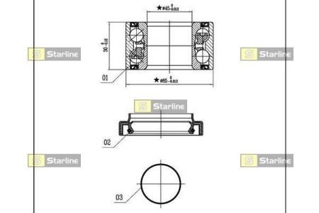 LO 01466 STARLINE Подшипник колесный