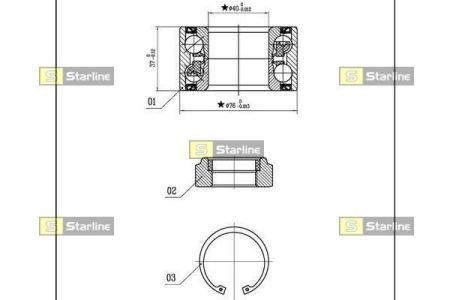 LO 03431 STARLINE Подшипник колесный