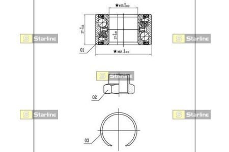 LO 03441 STARLINE Подшипник колесный