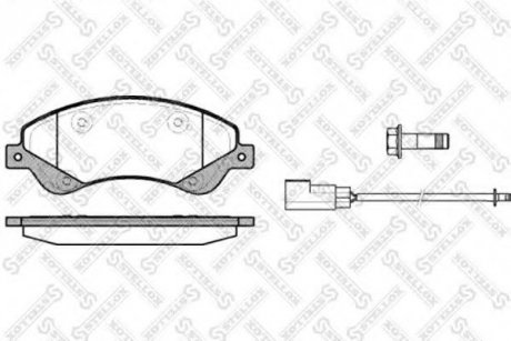 1262 002-SX STELLOX Тормозные колодки дисковые перед. (с датчиком) Transit (06-14)