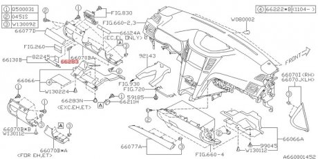 66173AJ000 SUBARU Клипса крепежная