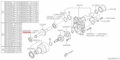 806322080 SUBARU Підшипник коробки передач