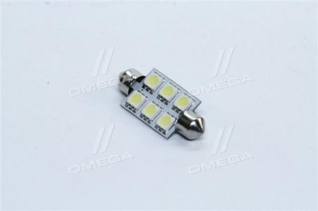 tmp-14T11-24V TEMPEST Лампа LED Софитные C5W 24V T11x39-S8.5 (6 SMD size5050) белый <TEMPEST>