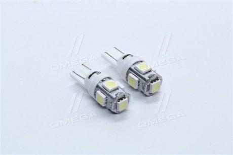 TP-214T10-12V TEMPEST Лампа LED б/ц габарит и приборная панель T10 5SMD W5W 12V WHITE 2шт. блистер <TEMPEST>