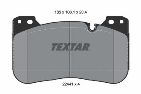 2244101 TEXTAR Комплект гальмівних колодок TEXTAR 2244101