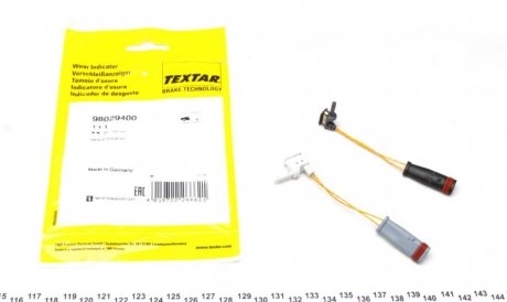 98029400 TEXTAR Датчик зносу гальмівних колодок TEXTAR 98029400