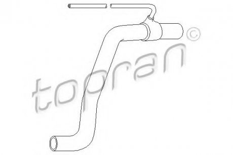 107 346 TOPRAN / HANS PRIES Патрубок с-ми охлаждения VW Passat 1,6D/1,9D 88-93/ E 1,8 88-91/ E 2,0