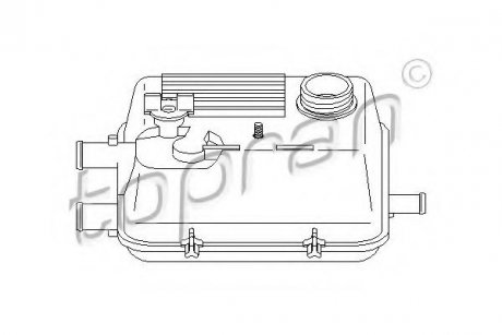 721 993 TOPRAN / HANS PRIES Бачок компенсационный Citroen Evasion, Jumpy Peugeot 806, Expert 06.94-12.06