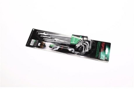 GAAL0915 Toptul Набір Г-обр. ключів TORX T10-T50 9од. супердл. з отвором GAAL0915(TOPTUL)