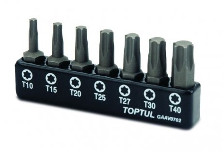 GAAV0702 Toptul Набір біт 1/4" 7 од
