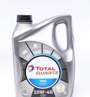 214114 TOTAL Олива моторна Quartz 7000 Energy 10W40 (5 Liter) TOTAL 214114