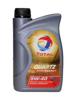 216599 TOTAL МАСЛО 1L 5W-40 МОТОРНОЕ СИНТЕТИЧЕСКОЕ QUARTZ 9000 ENERGY