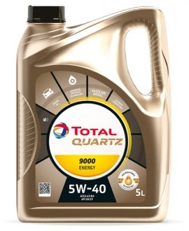 216609 TOTAL Масло моторное синтетическое Total "QUARTZ 9000 ENERGY 5W-40", 5л (156812/213697)