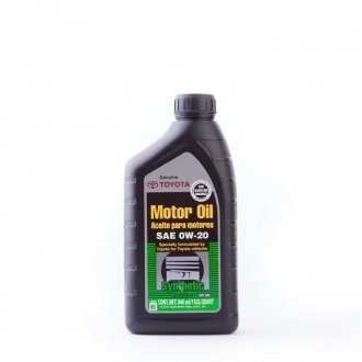 002790wqte TOYOTA Масло моторное Toyota / Lexus / Daihatsu Synthetic Motor Oil 0W-20 (1 л)